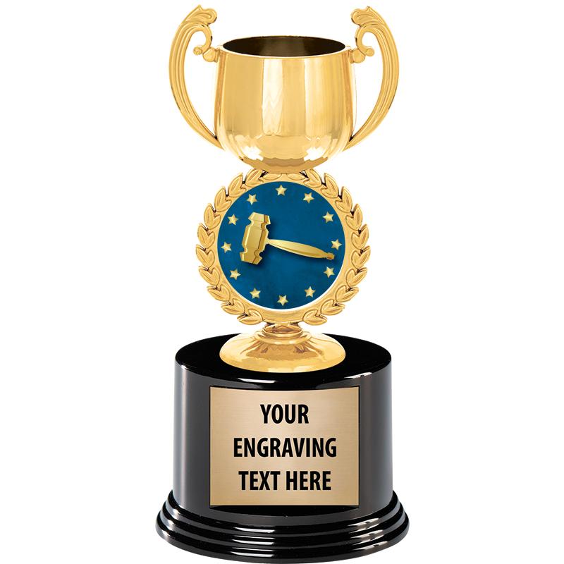 8" CHAPLET CUP GLD W/RND BS