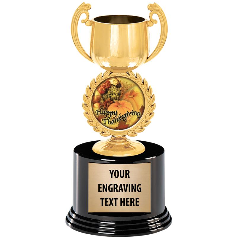 8" CHAPLET CUP GLD W/RND BS