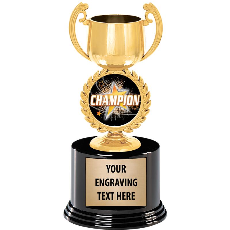 8" CHAPLET CUP GLD W/RND BS