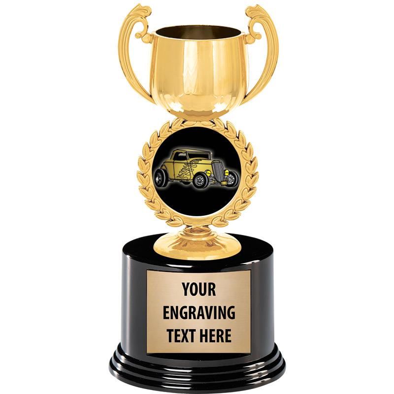 8" CHAPLET CUP GLD W/RND BS