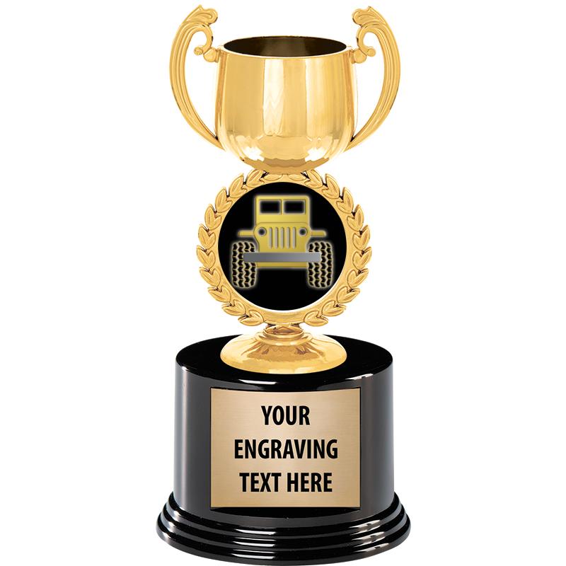 8" CHAPLET CUP GLD W/RND BS