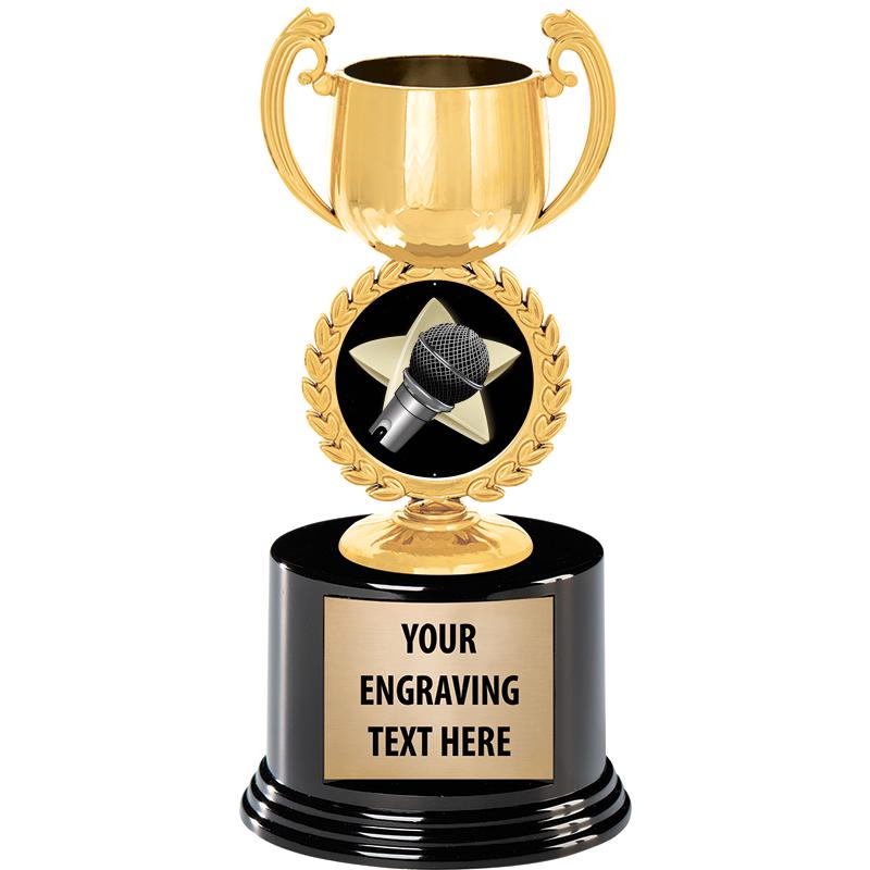 8" CHAPLET CUP GLD W/RND BS