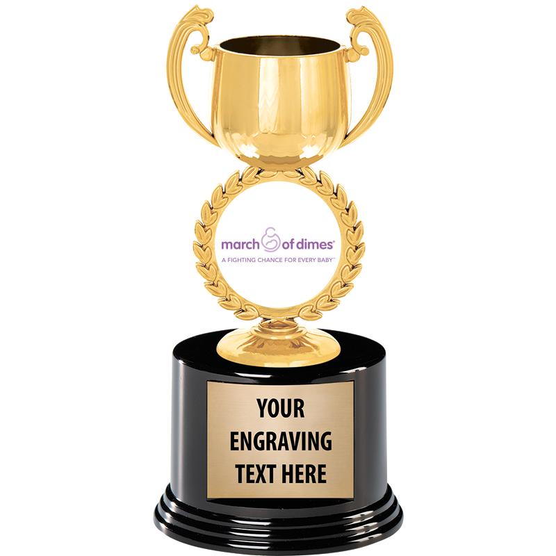 8" CHAPLET CUP GLD W/RND BS