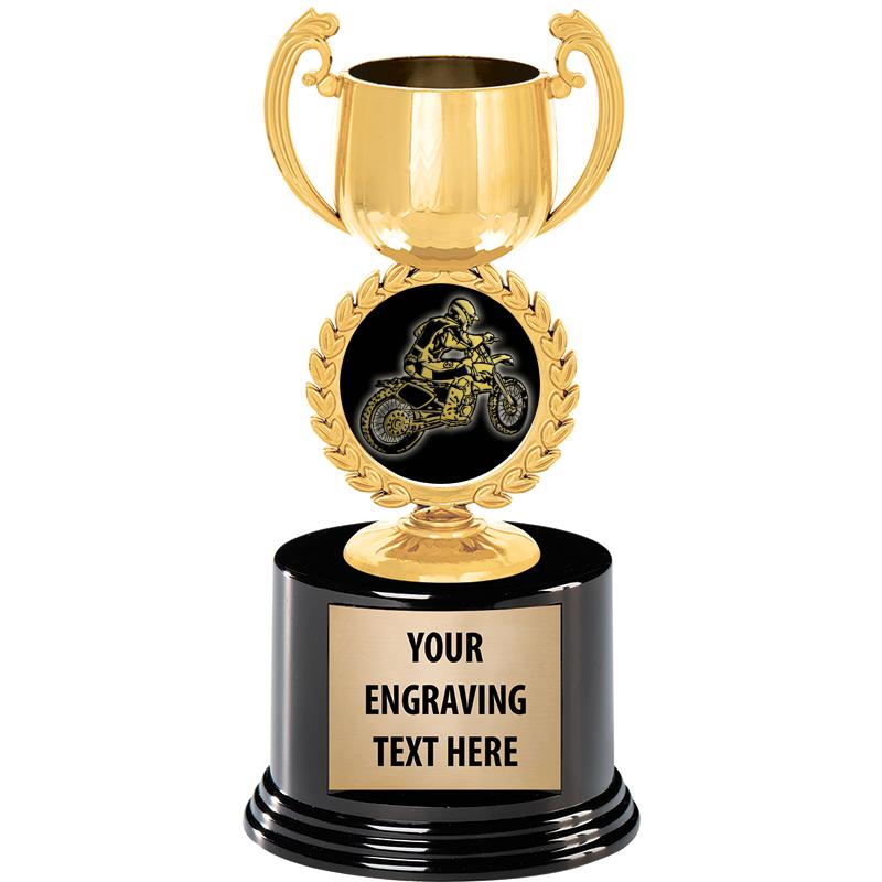 8" CHAPLET CUP GLD W/RND BS