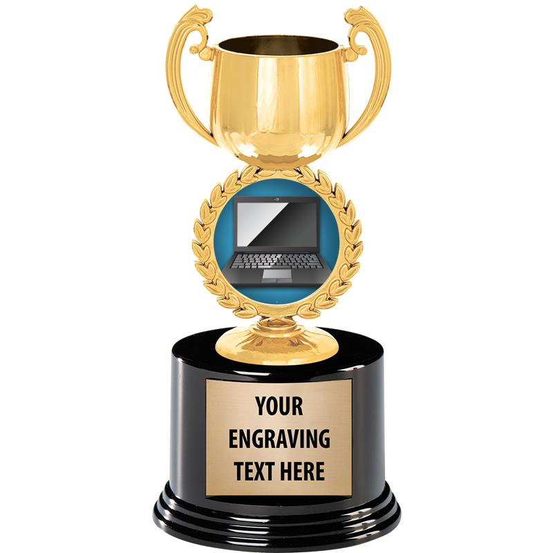 8" CHAPLET CUP GLD W/RND BS