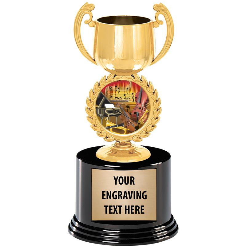 8" CHAPLET CUP GLD W/RND BS