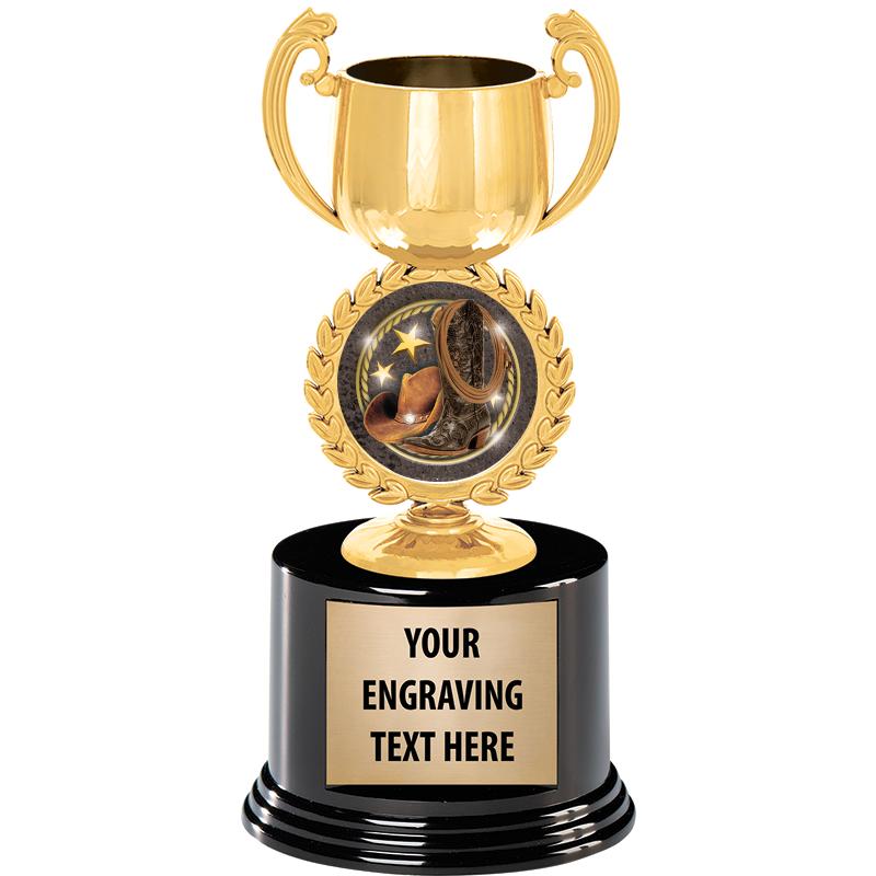 8" CHAPLET CUP GLD W/RND BS