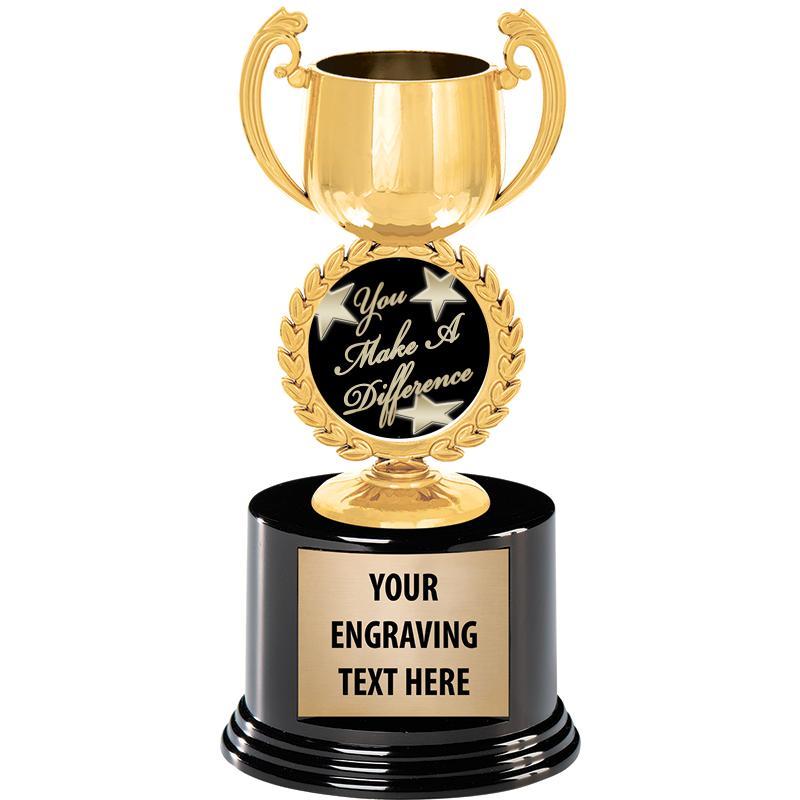 8" CHAPLET CUP GLD W/RND BS