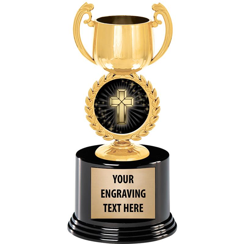 8" CHAPLET CUP GLD W/RND BS