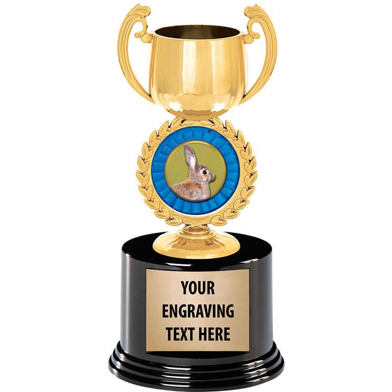 8" CHAPLET CUP GLD W/RND BS