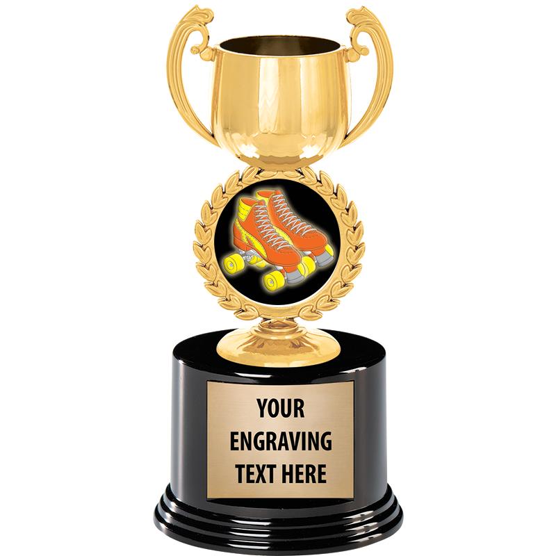 8" CHAPLET CUP GLD W/RND BS