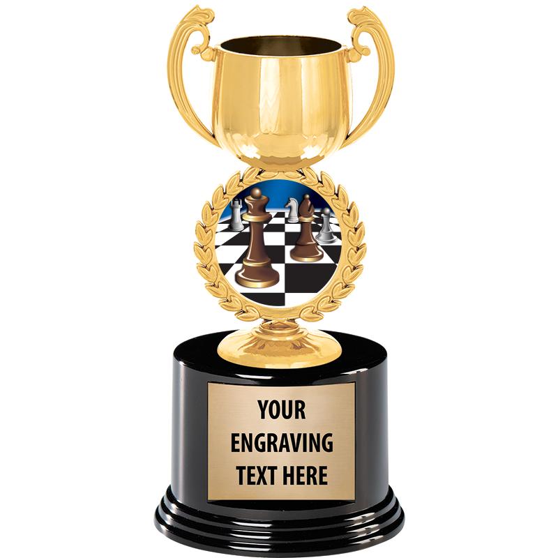 8" CHAPLET CUP GLD W/RND BS