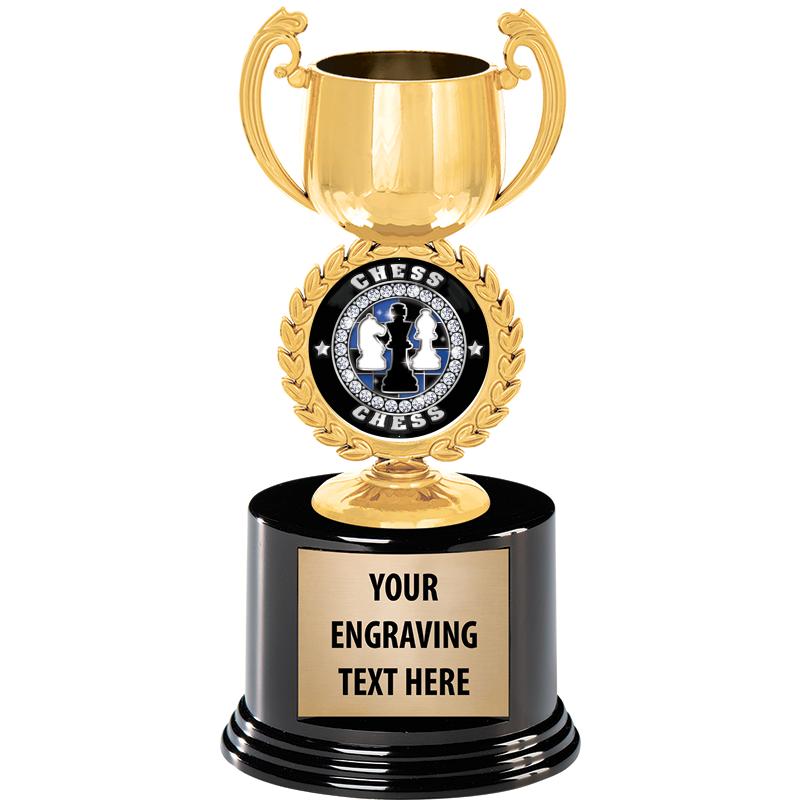 8" CHAPLET CUP GLD W/RND BS