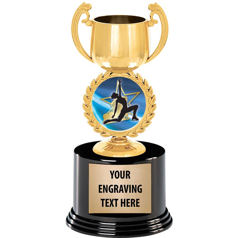 8" CHAPLET CUP GLD W/RND BS