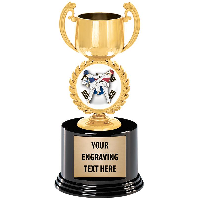 8" CHAPLET CUP GLD W/RND BS