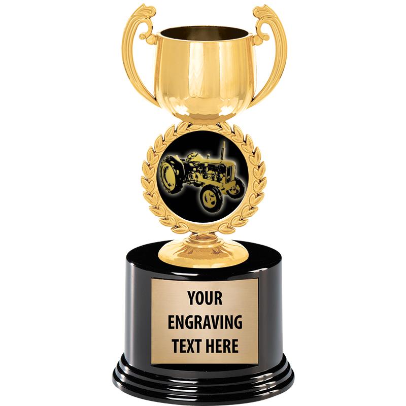 8" CHAPLET CUP GLD W/RND BS