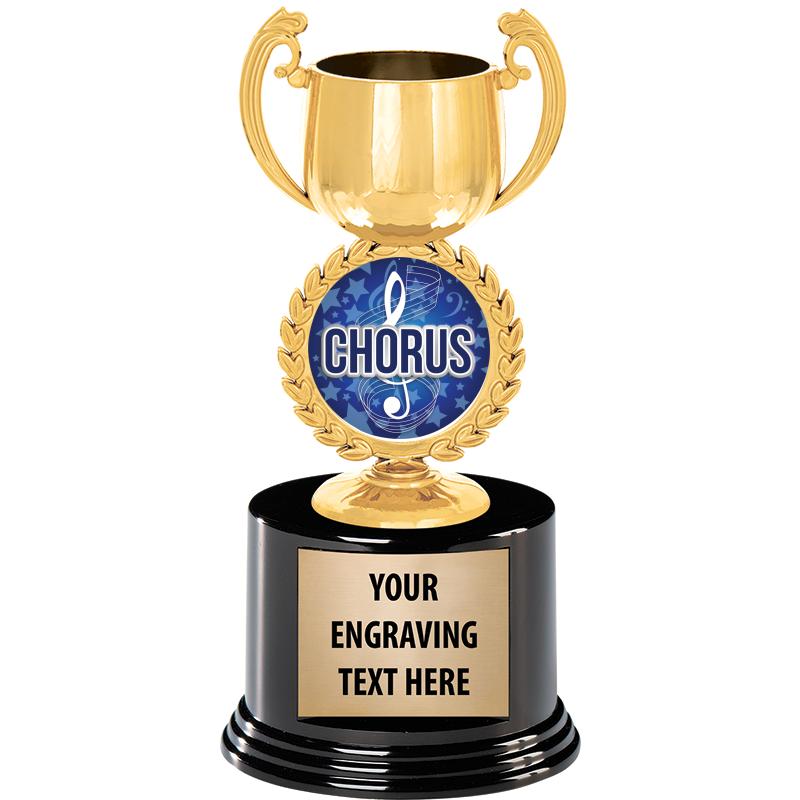 8" CHAPLET CUP GLD W/RND BS