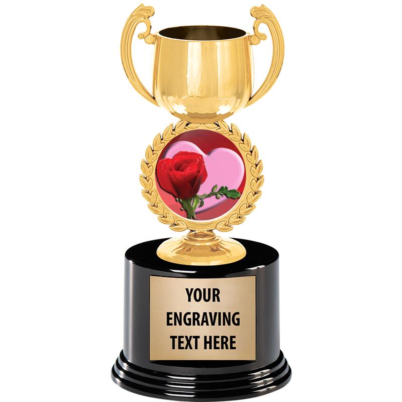 8" CHAPLET CUP GLD W/RND BS