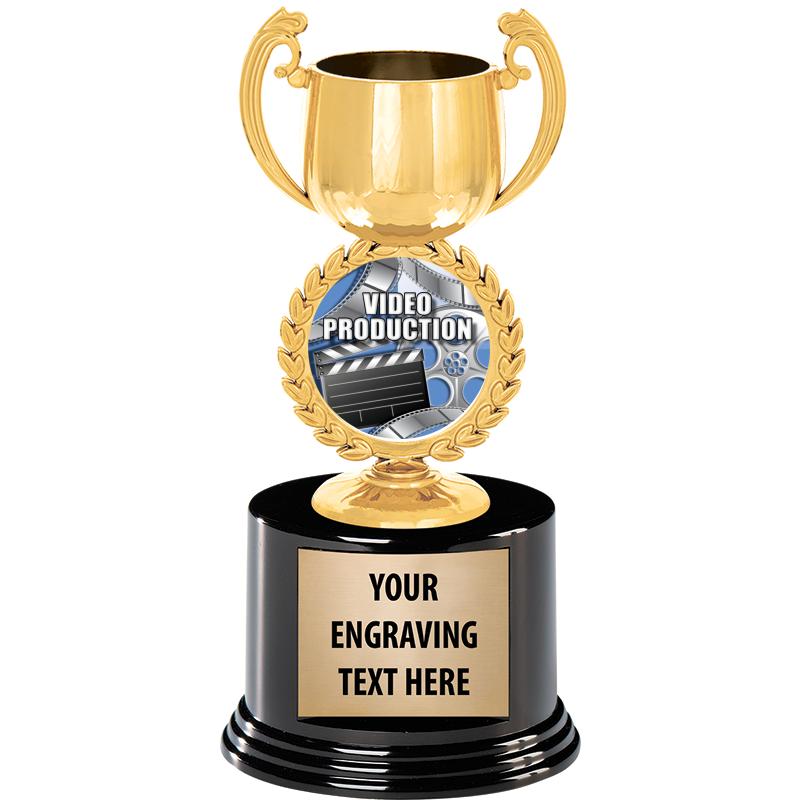 8" CHAPLET CUP GLD W/RND BS