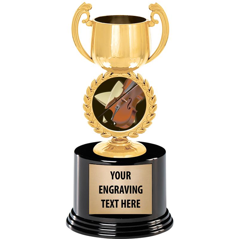 8" CHAPLET CUP GLD W/RND BS