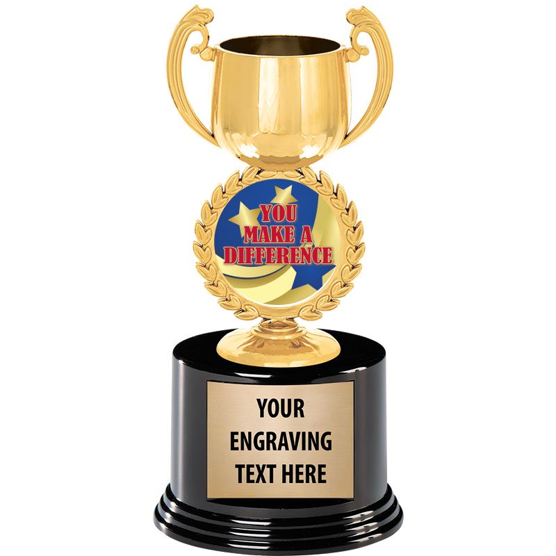 8" CHAPLET CUP GLD W/RND BS