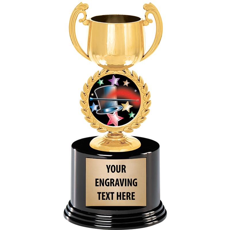 8" CHAPLET CUP GLD W/RND BS