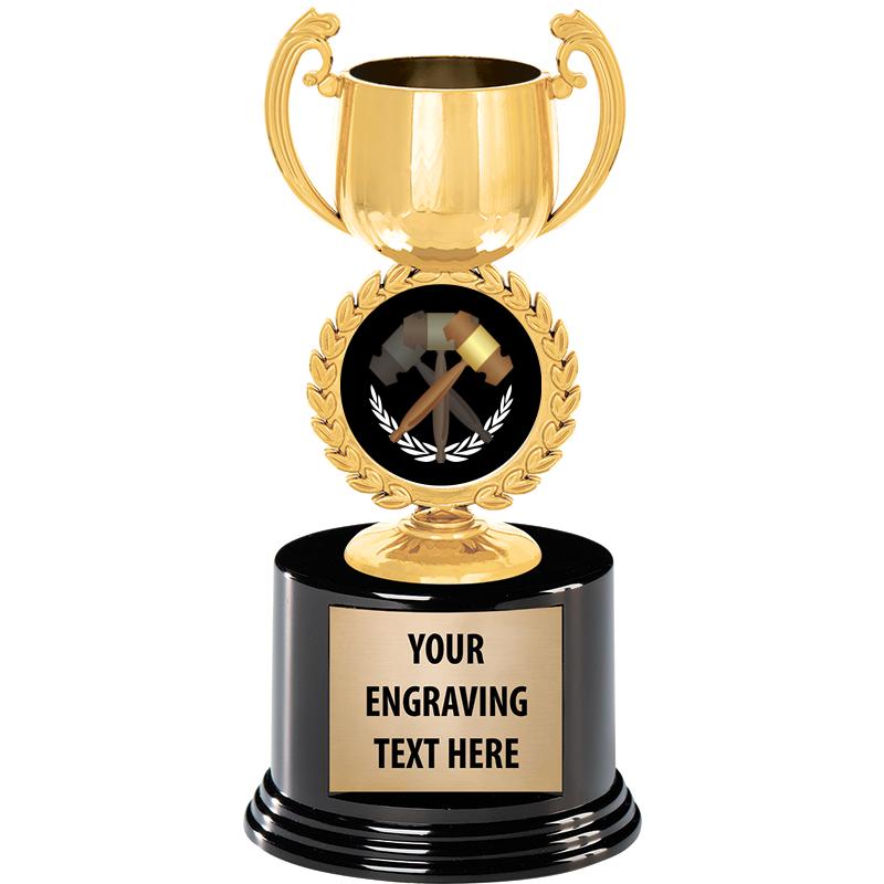 8" CHAPLET CUP GLD W/RND BS