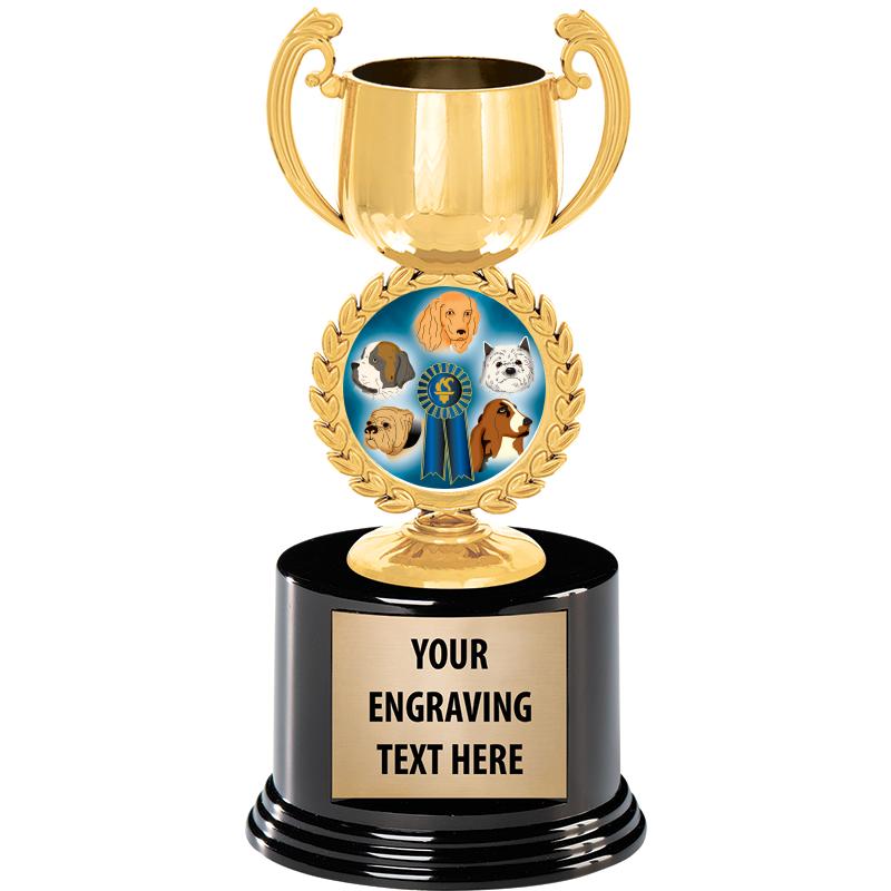 8" CHAPLET CUP GLD W/RND BS