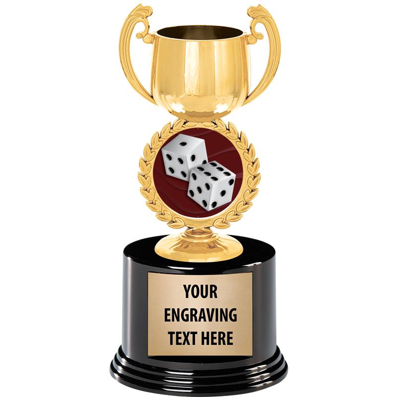 8" CHAPLET CUP GLD W/RND BS