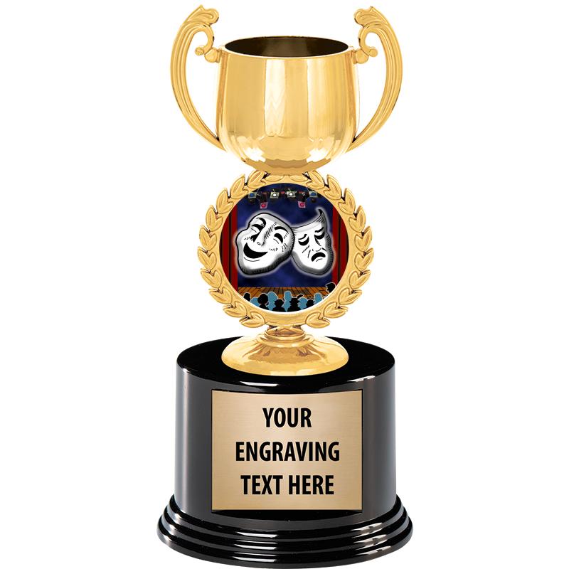 8" CHAPLET CUP GLD W/RND BS