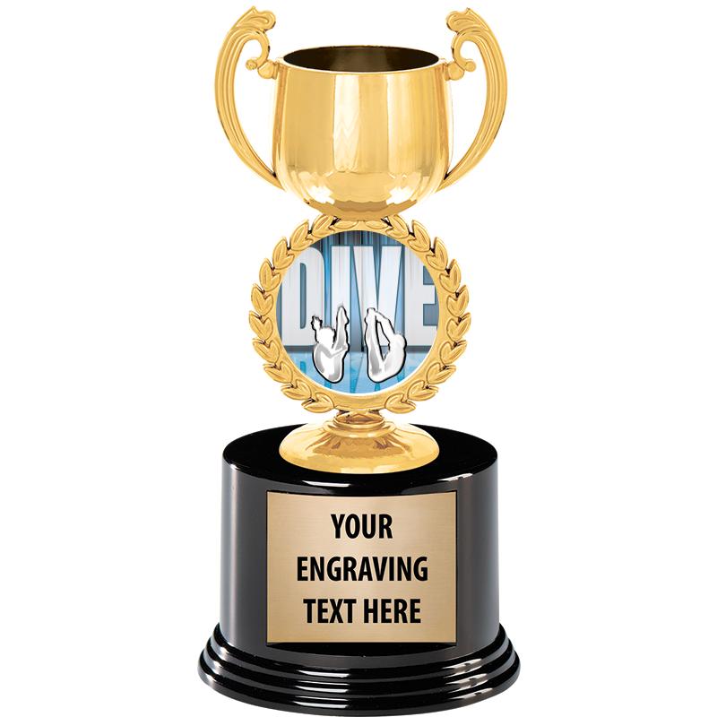 8" CHAPLET CUP GLD W/RND BS