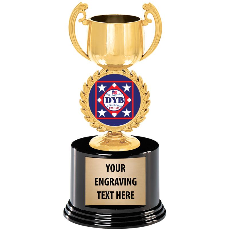 8" CHAPLET CUP GLD W/RND BS