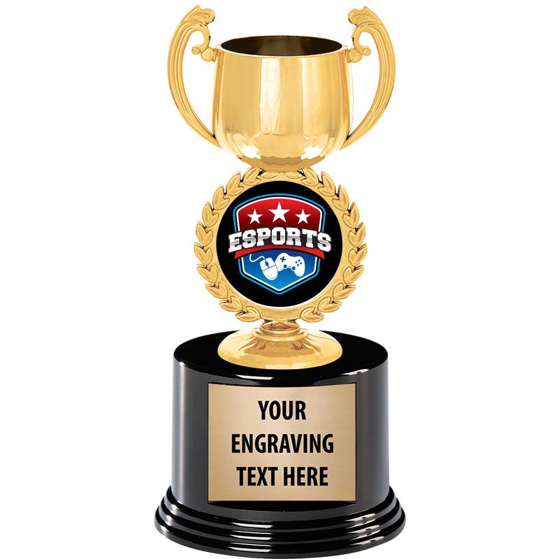 8" CHAPLET CUP GLD W/RND BS