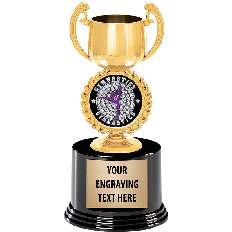 8" CHAPLET CUP GLD W/RND BS