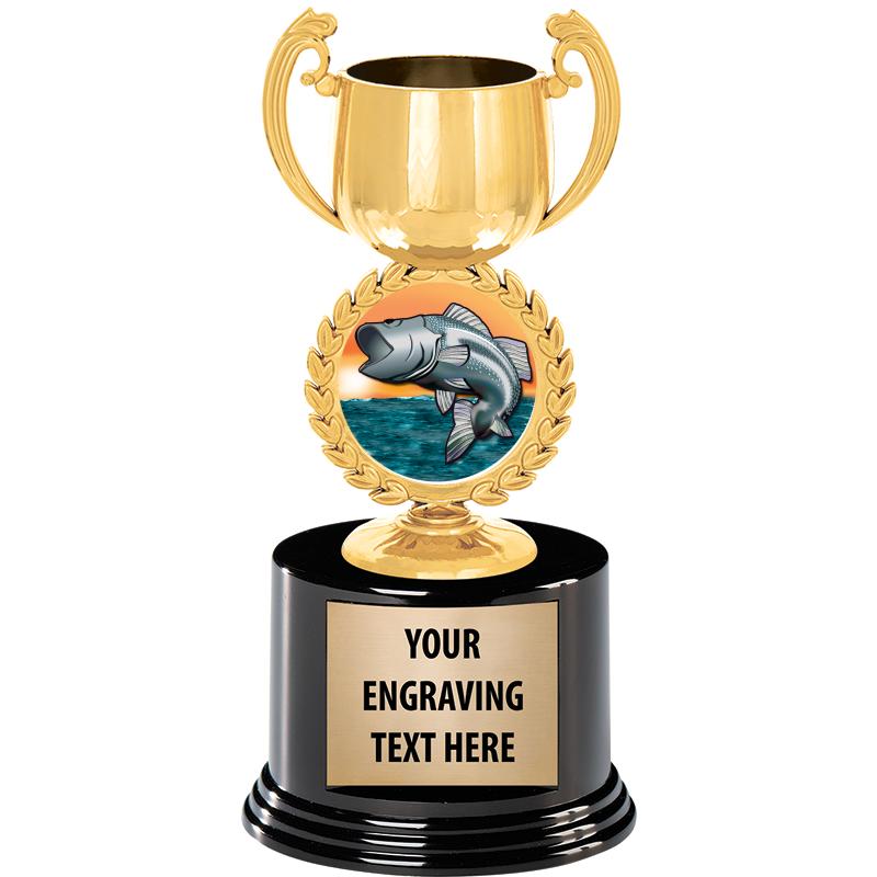 8" CHAPLET CUP GLD W/RND BS