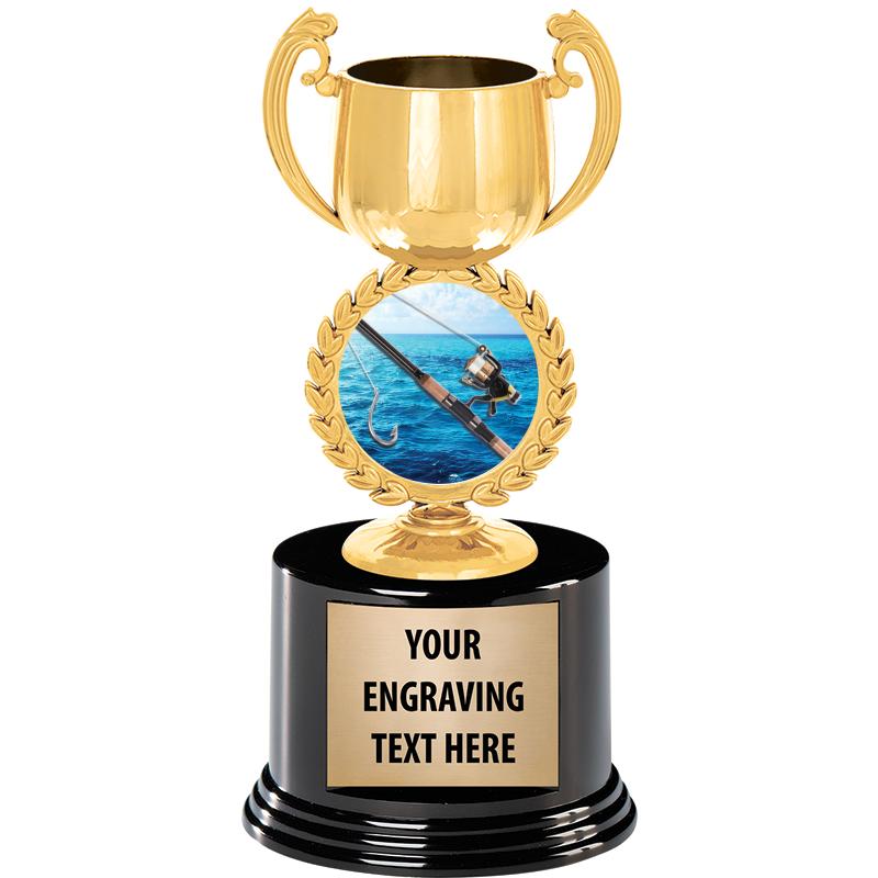 8" CHAPLET CUP GLD W/RND BS