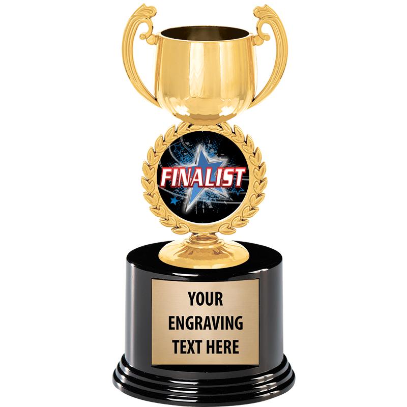 8" CHAPLET CUP GLD W/RND BS