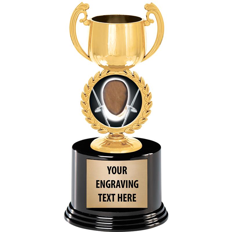 8" CHAPLET CUP GLD W/RND BS