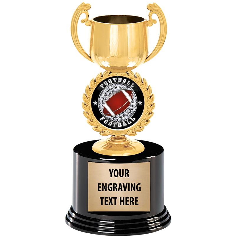 8" CHAPLET CUP GLD W/RND BS