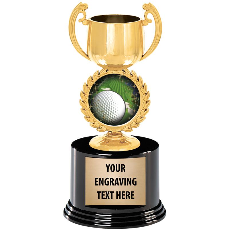 8" CHAPLET CUP GLD W/RND BS