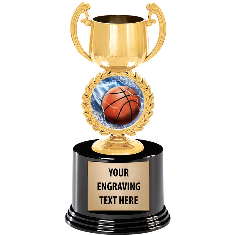 8" CHAPLET CUP GLD W/RND BS