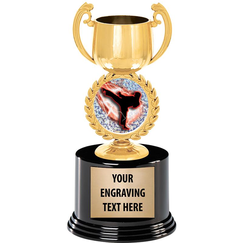 8" CHAPLET CUP GLD W/RND BS