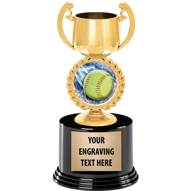 8" CHAPLET CUP GLD W/RND BS