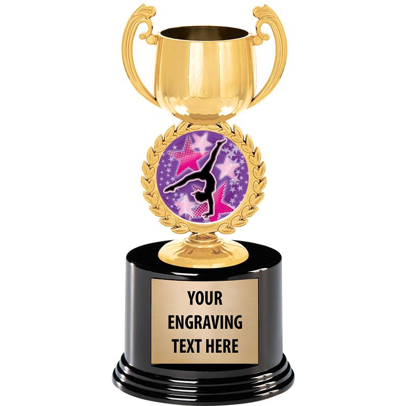 8" CHAPLET CUP GLD W/RND BS