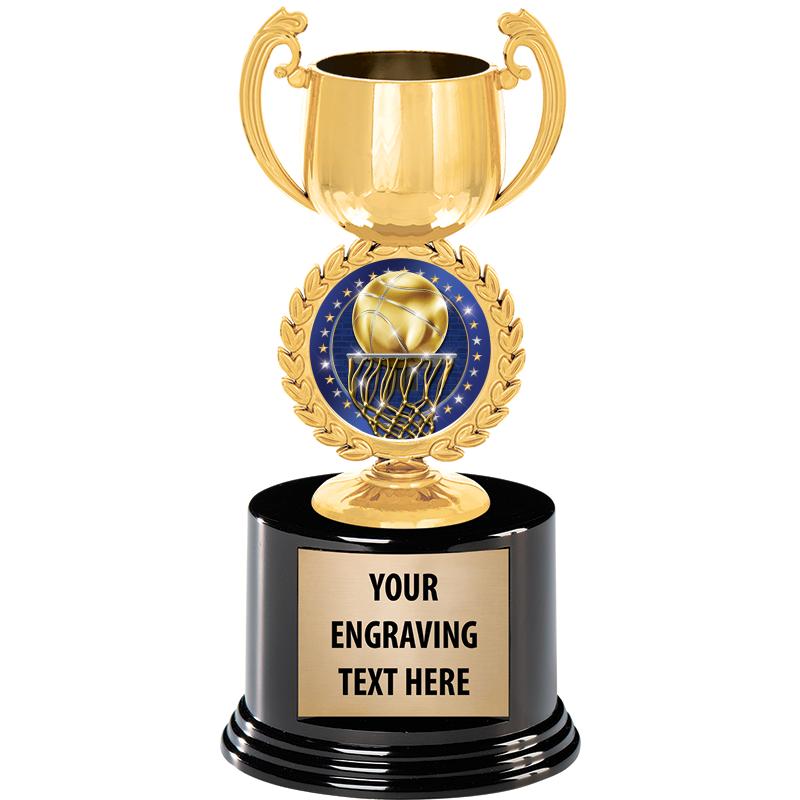 8" CHAPLET CUP GLD W/RND BS