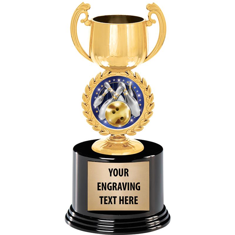 8" CHAPLET CUP GLD W/RND BS