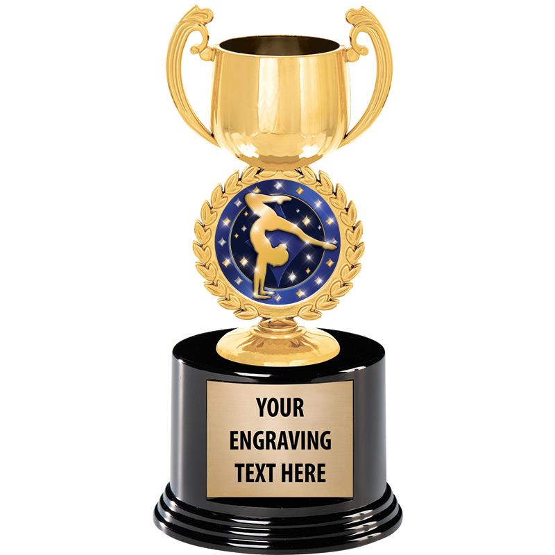 8" CHAPLET CUP GLD W/RND BS