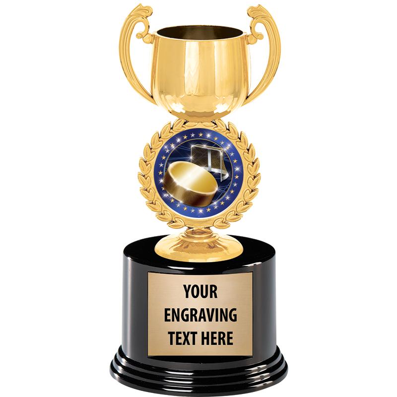 8" CHAPLET CUP GLD W/RND BS