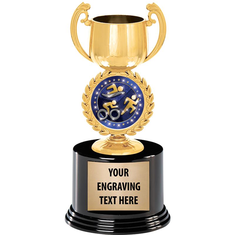 8" CHAPLET CUP GLD W/RND BS