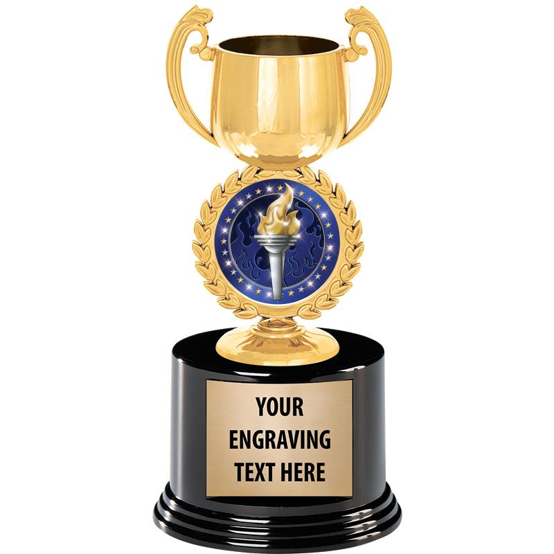 8" CHAPLET CUP GLD W/RND BS